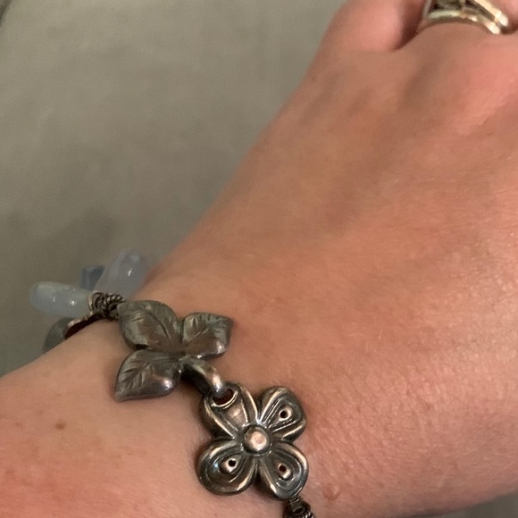 ❤️SALE❤️Pale blue chalcedony and SS bracelet - Picture 5 of 5